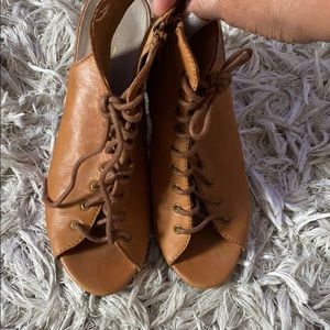 Aldo pumps, open toe and open back.